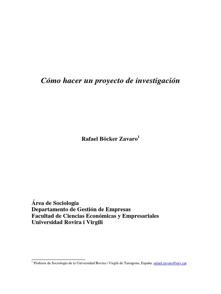 Guía para elaborar un proyecto de investigación | PDF | Teoría | Hipótesis