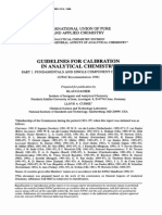 Guidelines for Calibration in Analytical Chemistry