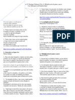 Esquema de Cantos para 18° Domingo Ordinario Ciclo A - Multiplicación de Panes y Peces PDF