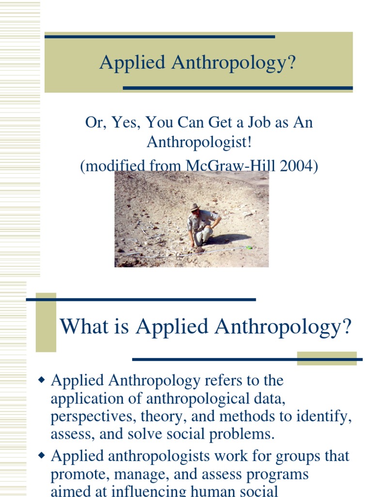 Applied Anthropology PDF Anthropology Mental Disorder