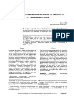 O Campo Do Conhecimento Jurídico e Os Desafios Da Interdisciplinaridade