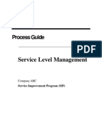 Sample Process Guide - Service Level Management