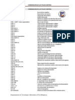 Combinacion de Las Teclas Control