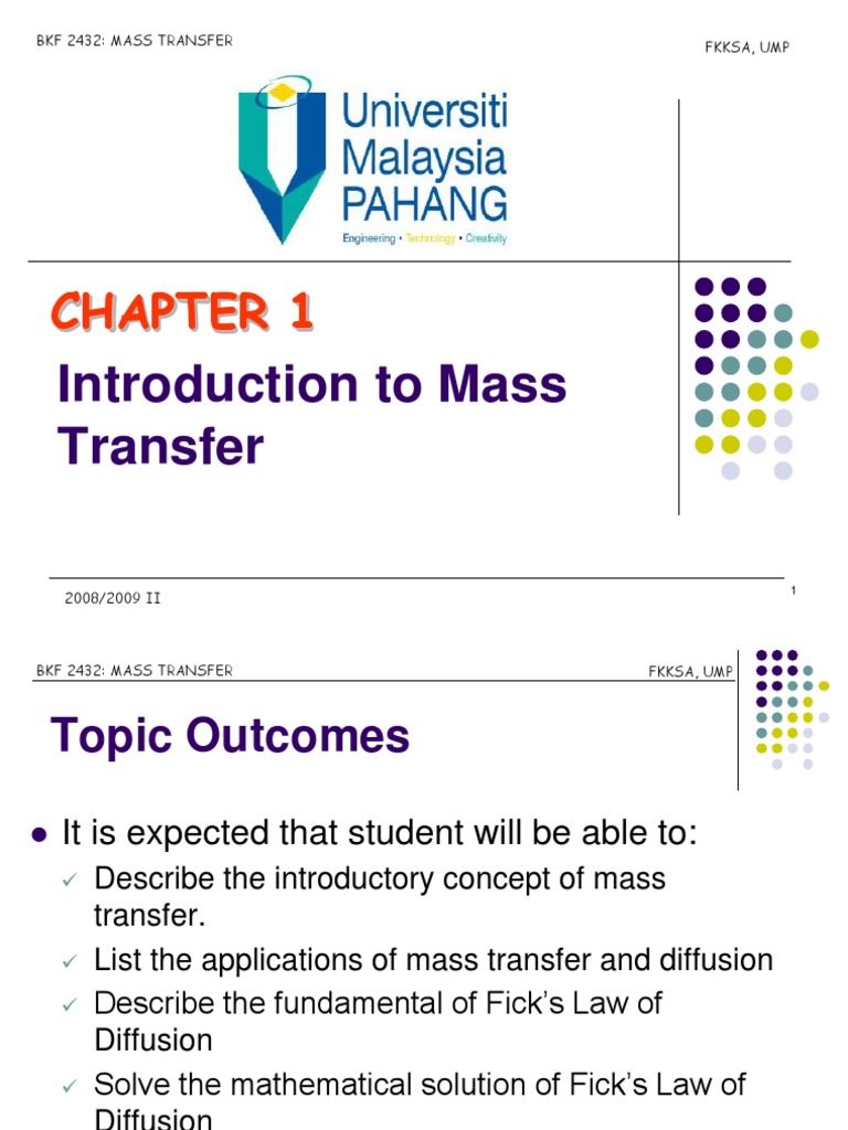 Mass Transfer Concepts & Applications | PDF | Diffusion | Mass Transfer
