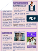 Oral Prophylaxis and Fluoride Treatment Brochure