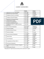 Academic Calendar - 2009-10