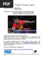 Download ANU Table Tennis Open by Anu Table Tennis SN235670009 doc pdf