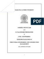M.Tech Civil Engineering Scheme and Syllabus