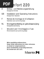 Marantec Comfort 220 Installation Instructions