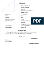 Resume Sample1