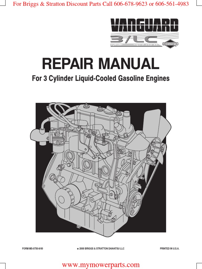 Ms0750 Vanguard 3-Cylinder Ohv Lc Gasoline Briggs ... kohler kt17 wiring diagram 