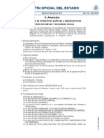 BOE 24 de Junio 2014.  Anuncios de licitaciones públicas y adjudicaciones. MINISTERIO DE EMPLEO Y SEGURIDAD SOCIAL.