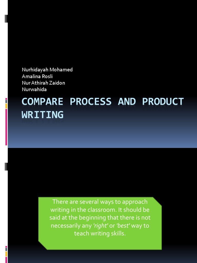 Writing Approaches: Process vs. Product | PDF | Brainstorming | Applied ...