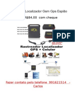 Rastreador Localizador GSM Gps Espião