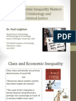 Why Inequality Matters For Criminology and Criminal Justice