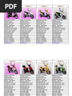 Specifications of 50cc Scooter