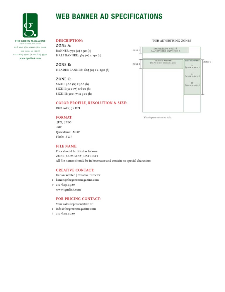 Web Banner Ad Specifications Guide | PDF
