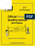 Spelling Bee Manual - Primary 2014