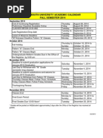 Academic Calendar Fall2014 | PDF