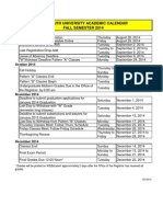 Monmouth University Academic Calendar Fall Semester 2014: September 2014