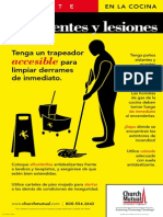 Prevent Kitchen Accidents Injuries Poster Spanish