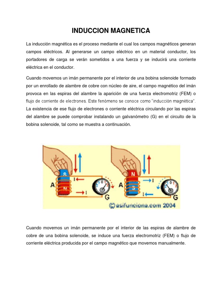 Inducción Magnética y Electromotriz | PDF | Inductor | Inductancia