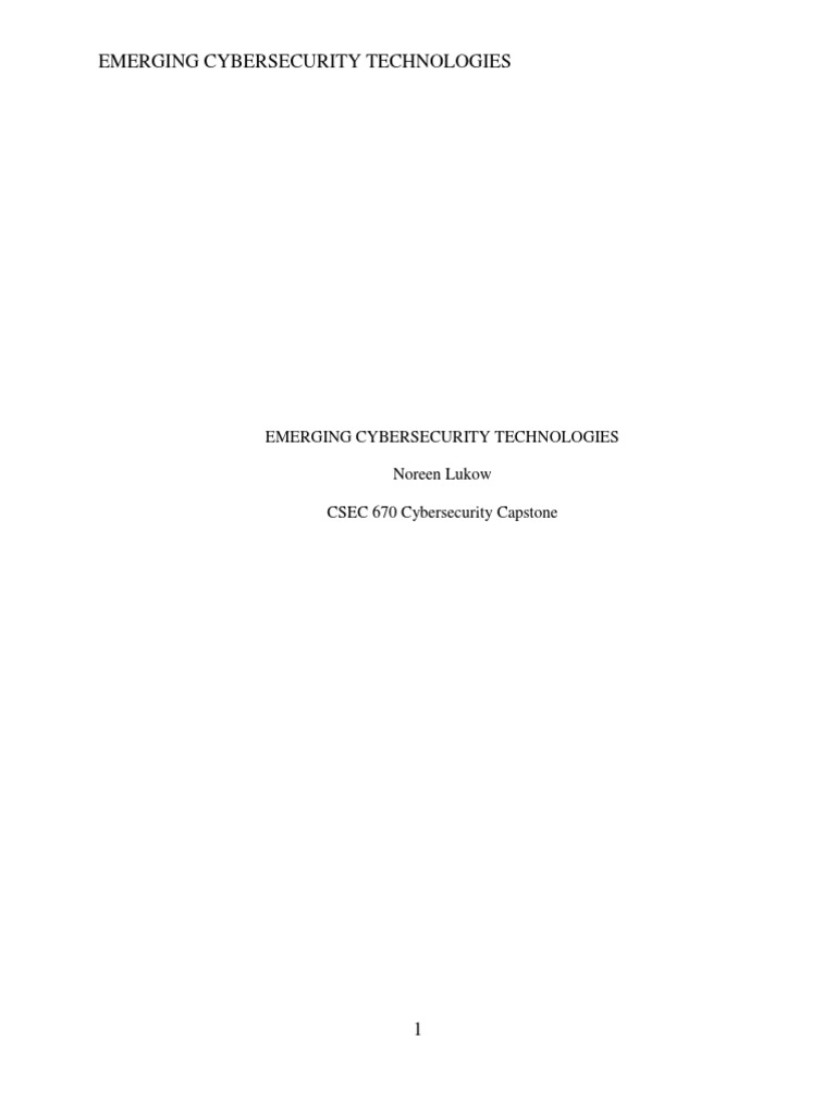 Emerging Cybersecurity Technologies 2012 | PDF | Computer Security ...