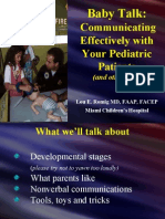 Communicating Effectively With Your Pediatric Patients: Baby Talk