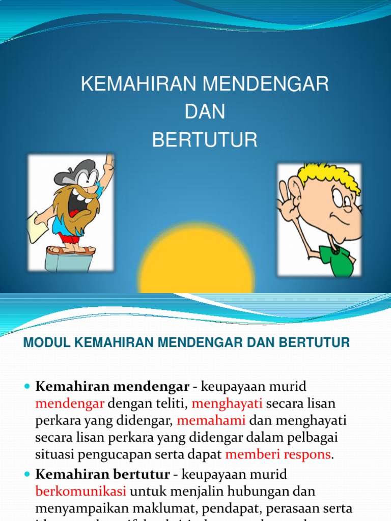 Kemahiran Dengar Dan Tutur Pdf