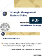 Power Point Set 001_ Definitions of Strategy_Spring 2012