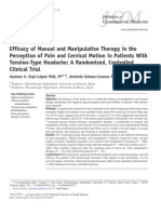 Efficacy of Manual and Manipulative Therapy in The