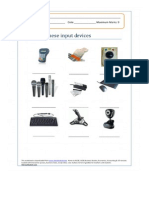 ICT Worksheet - Input Devices - 1