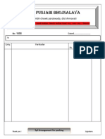 Hotel Bill Proforma