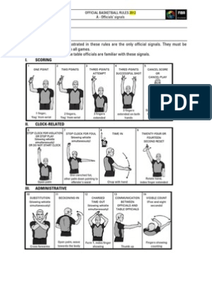 Officials Hand Signals, PDF, Sports