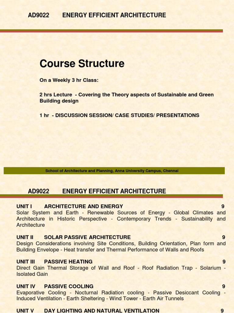 Energy Efficient Architecture Pdf Renewable Resources