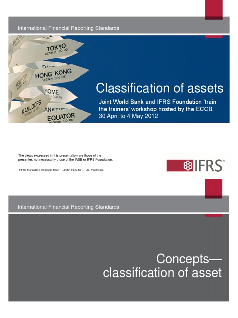 Classification of Assets | International Financial Reporting Standards ...