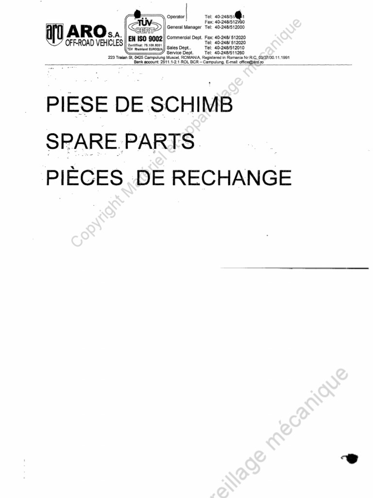 Aro Forester Pieces Detachees2 Transportation Engineering Vehicle Parts