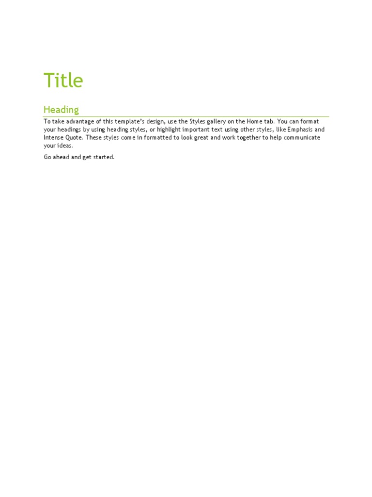 Template Design and Formatting Tips | PDF