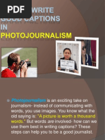 Photojournalism Captions And Cutlines Pdf News Verb