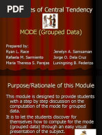 Mode (Grouped Data)
