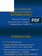 Indicaciones de Amigdalectomia y Adenoidectomia