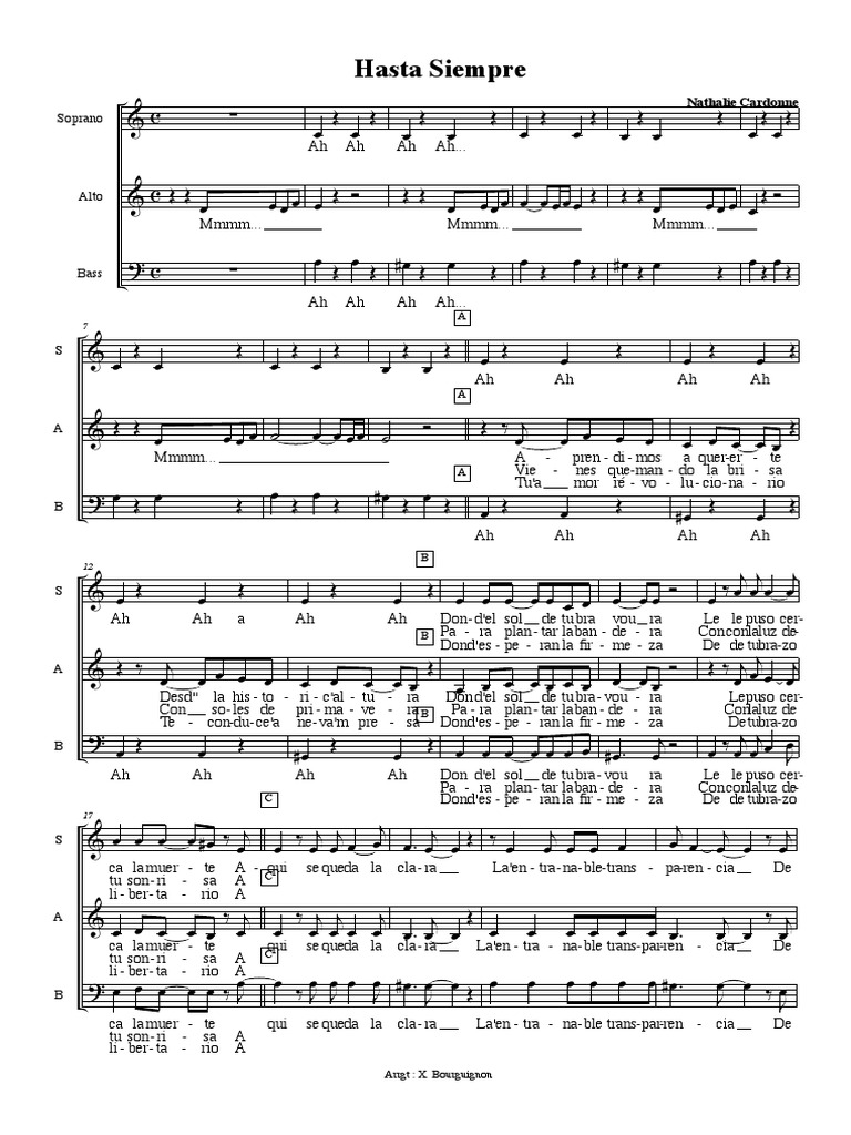 Hasta Siempre Partition Musique Cubaine Musique Latino Americaine