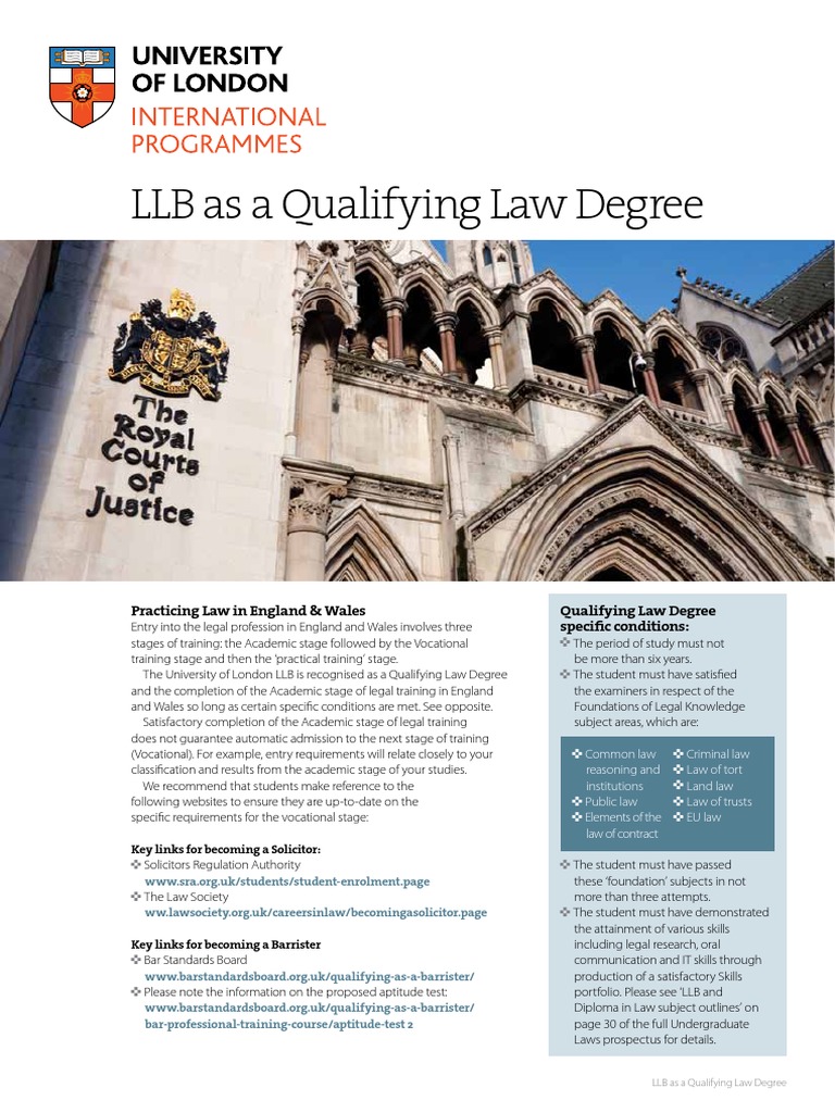 LLB Qualifying Law Degree Solicitor Academic Degree