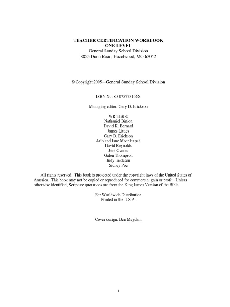 Workbooks developing spatial thinking workbook : Teacher Certification Work Book | Biblical Canon | Septuagint