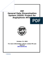 IMF General Data Dissemination System (GDDS) Project For Anglophone Africa