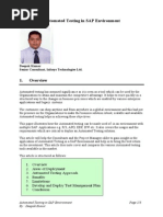 Paper Title: Automated Testing in SAP Environment: Deepak Kumar Senior Consultant, Infosys Technologies LTD