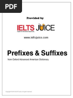 Prefixes and Suffixes