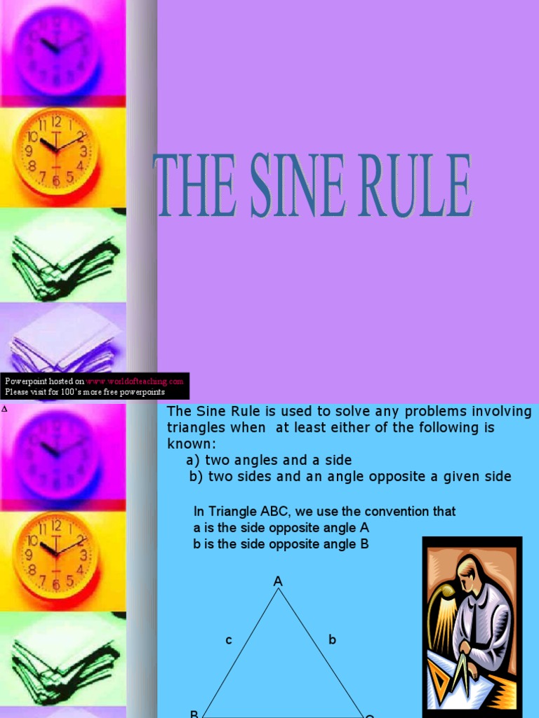 Sine and Cosine Rule Explained | PDF | Sine | Trigonometric Functions