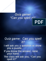 Can you spell it game