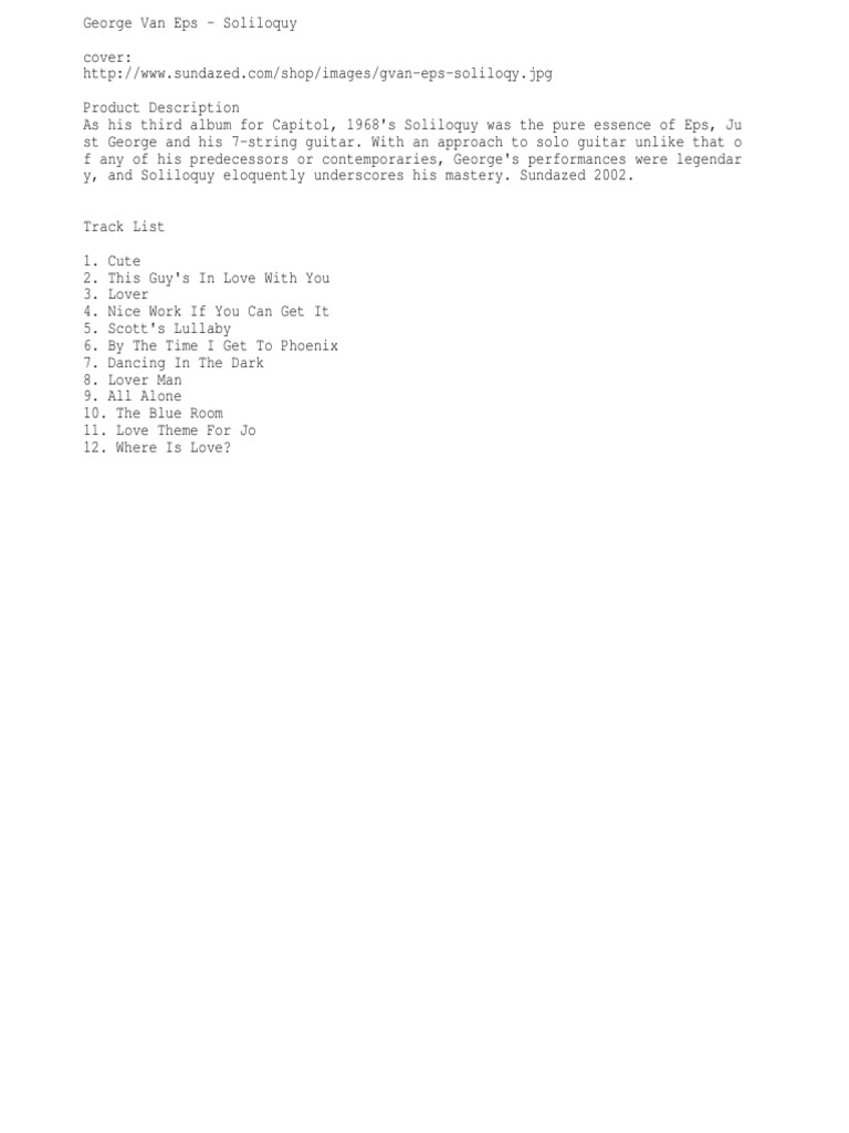 Track List | PDF